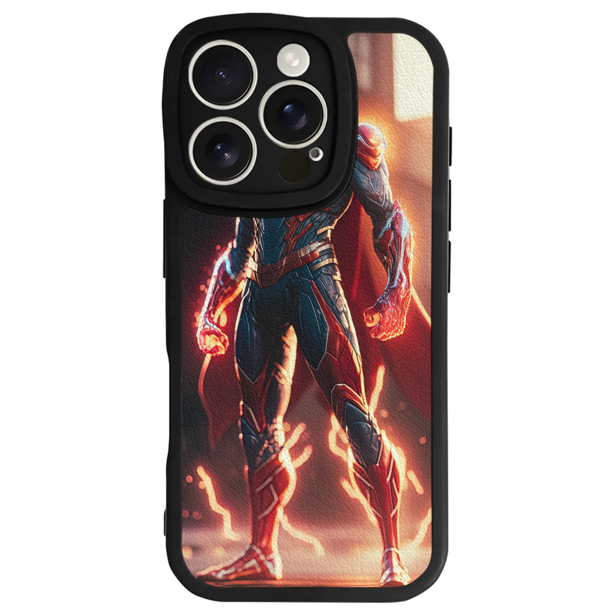 Spider Man スパイダーマン 【iPhone 16シリーズ対応】シリコンスマホケース（レザー調） 材質：シリコン
